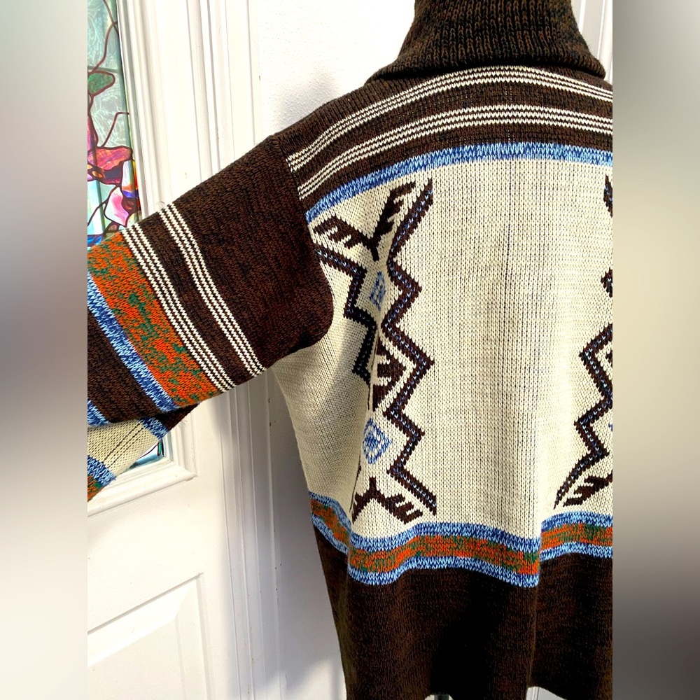 * Vintage 1980’s Aztec Style Southwestern XXL Sweater - Picture 9 of 9